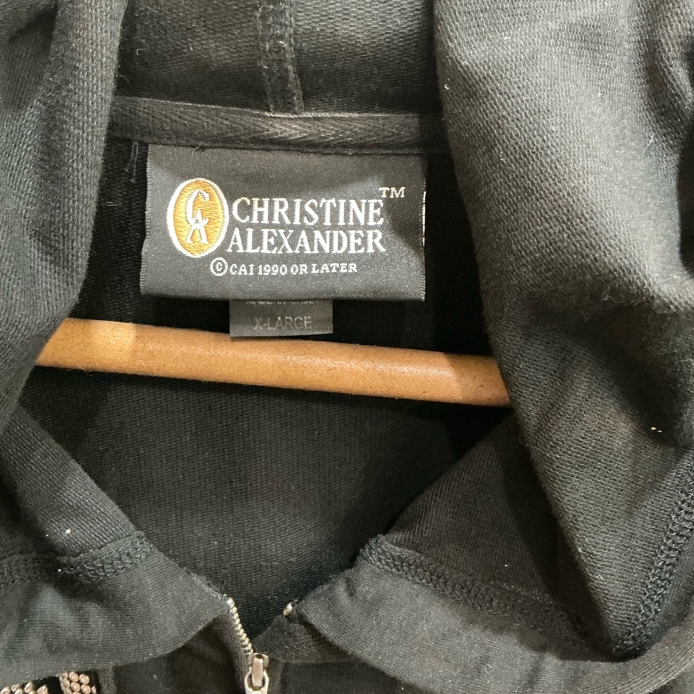 Christine Alexander Black Zip-Up Hoodie - Picture 4 of 4